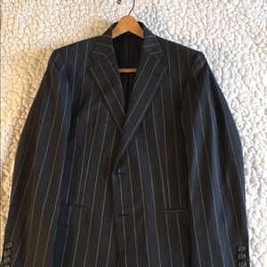 SAVE $500. !! BURBERRY CHALK STRIPE JACKET. RARE.